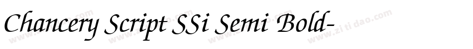 Chancery Script SSi Semi Bold字体转换